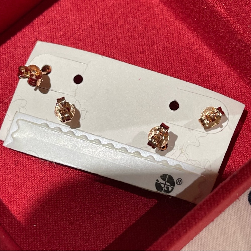 Double Loop Two Hole Studs Earrings - image 2